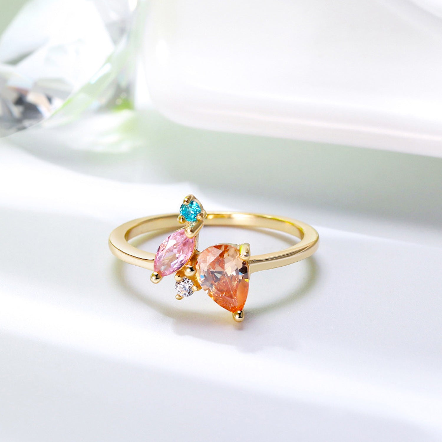Four Colour Rainbow Ring