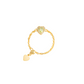 Peridot Birthstones Love Zipper Gold Ring