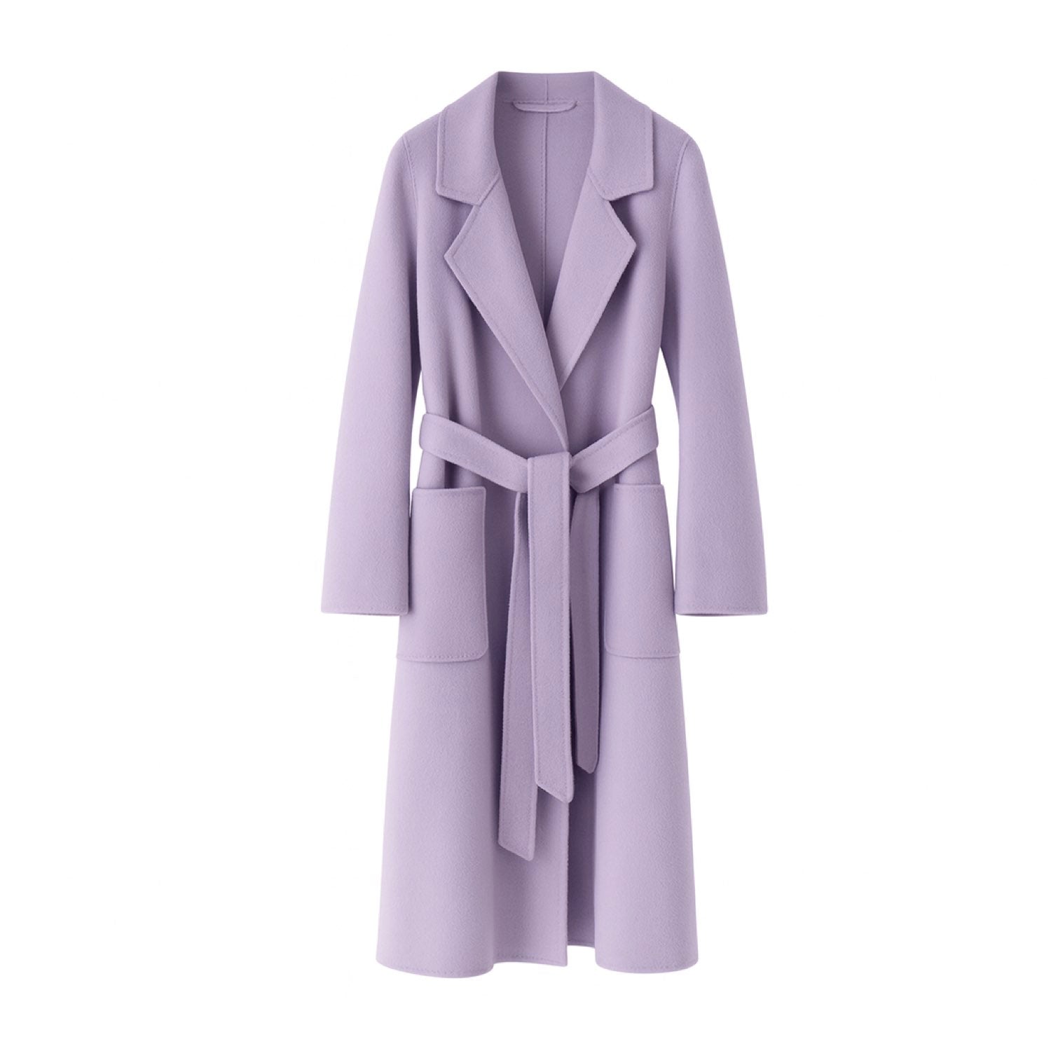 Galaxy SuperSoft Wool Long Coat Purple