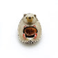 Hedgehog Crystal Cave Pendant Necklace / Brooch