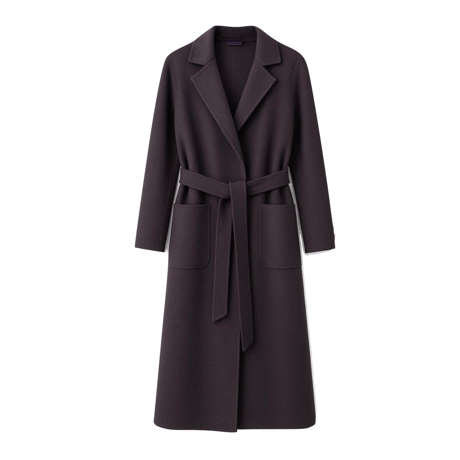 Galaxy SuperSoft Wool Long Coat Dark Purple