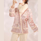 Embroidered Cardigan Jacket Floral Stylish Stitching Autumn Winter