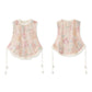 Pastel Floral Embroidered Detail Top