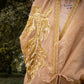 Embroidered Golden Cardigan Jacket Stylish Stitching Autumn Spring