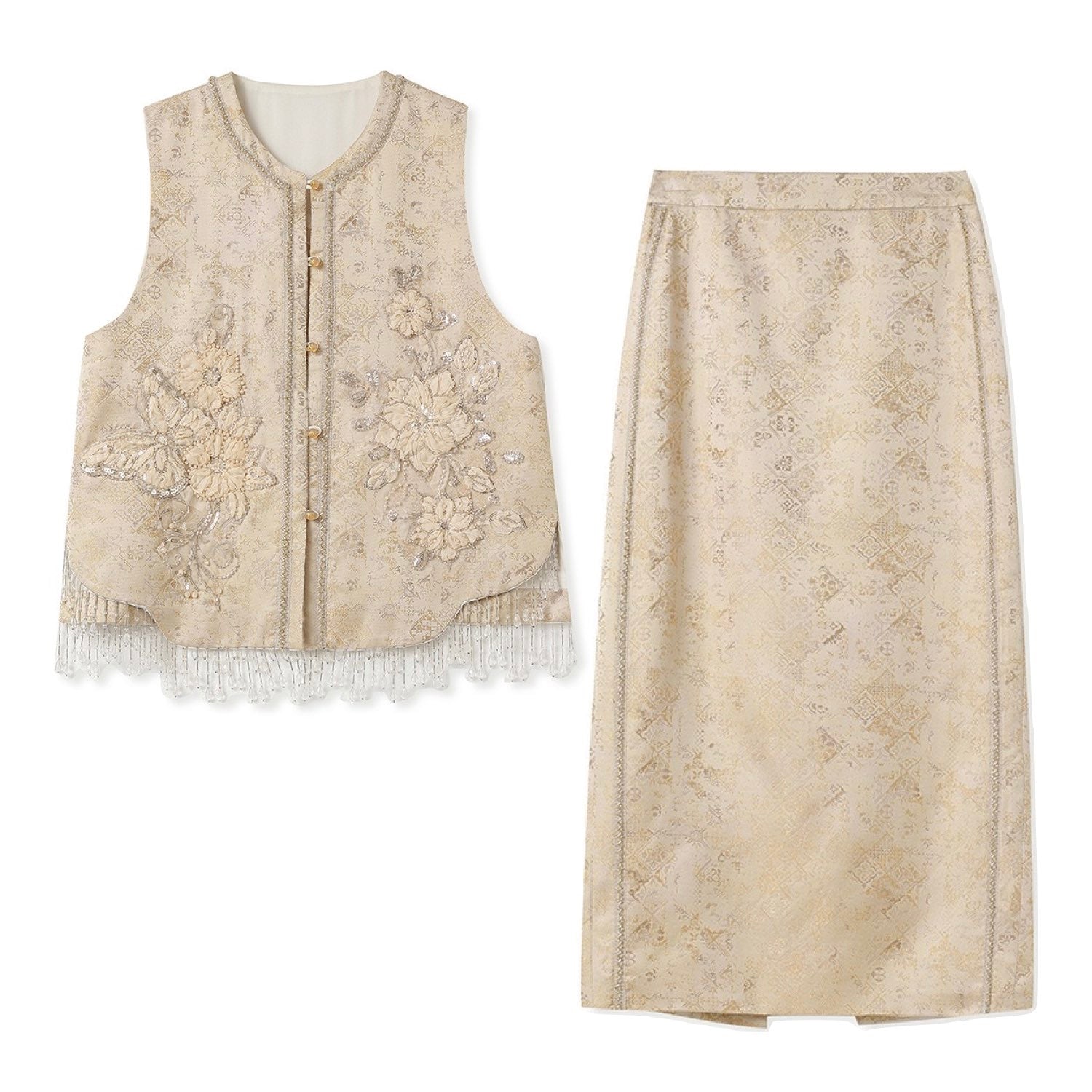 Designer 3D Floral Embroidered Lace Co Set Top Skirt Women Wedding Guest