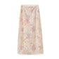 Pastel Floral Embroidered Detail Skirt