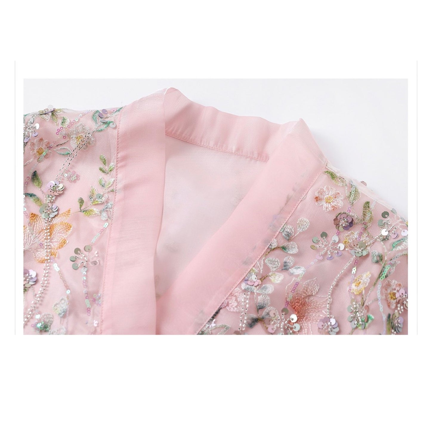 Embroidered Floral Stylish Stitching Jacket Spring Summer
