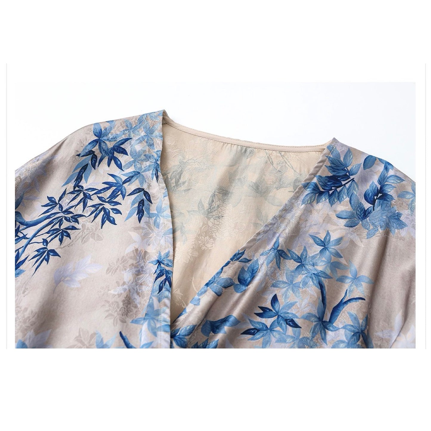 Bamboo Slim-Fit Jacquard Silk Dress
