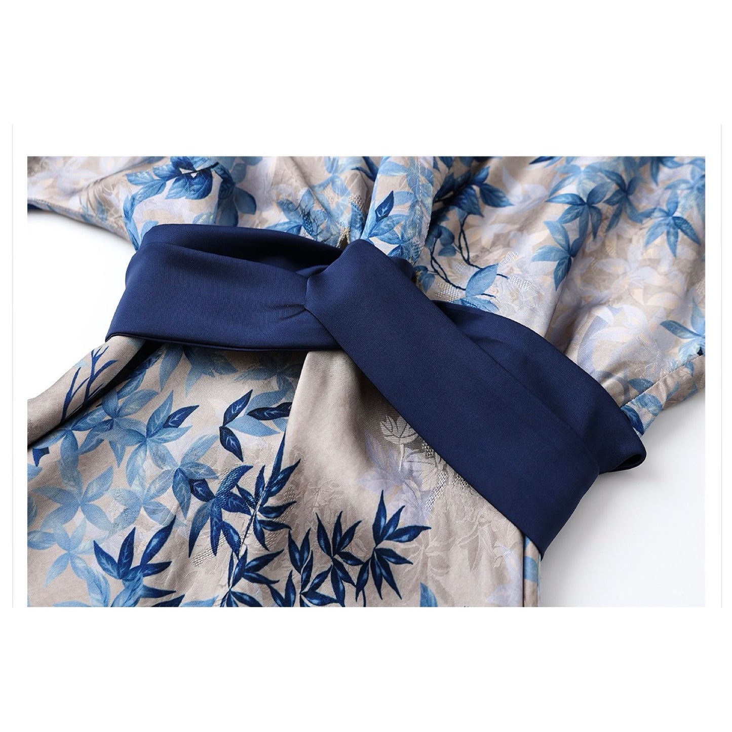 Bamboo Slim-Fit Jacquard Silk Dress