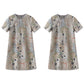 Embroidered Floral Jacquard Romantic Mini Dress