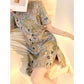Embroidered Floral Jacquard Romantic Mini Dress