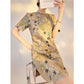 Embroidered Floral Jacquard Romantic Mini Dress
