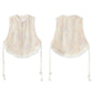 Embroidery Cream Pink Flower Wedding Top