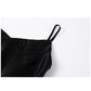 Slim-Fit Silk Long Black Dress