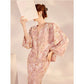 Embroidered Blush Pink Flowers Co Ord Set
