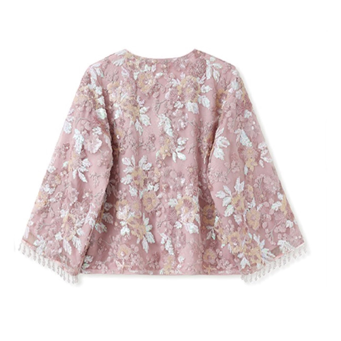 Embroidered Blush Pink Flowers Co Ord Set