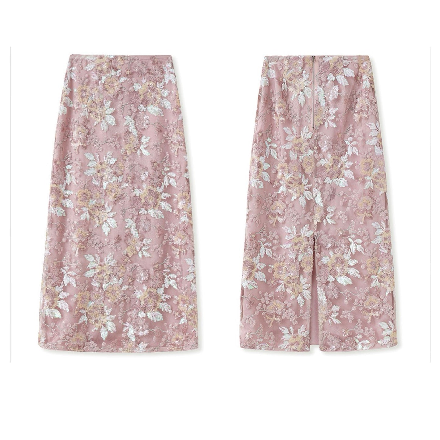 Embroidered Blush Pink Flowers Co Ord Set