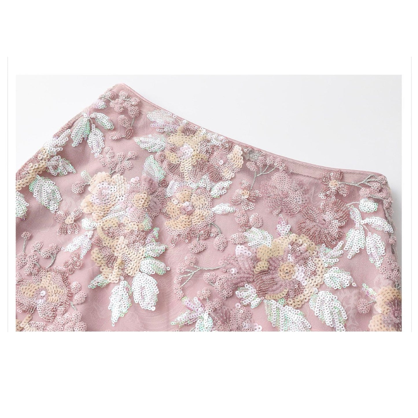 Embroidered Blush Pink Flowers Co Ord Set