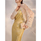 Embroidered White and Beige Floral Cardigan