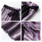 Bamboo Purple Floral Silk Skirt With Belt