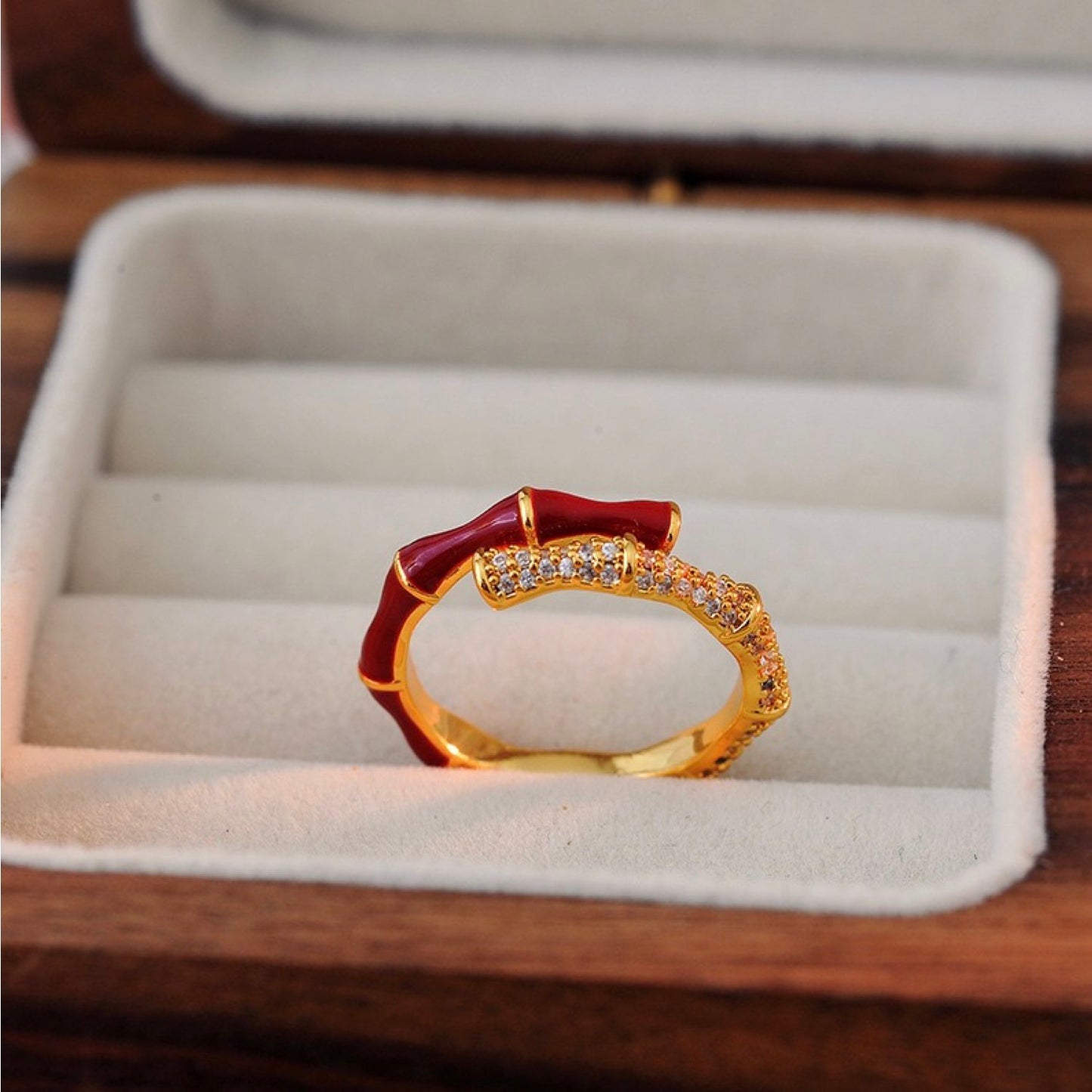 Bamboo Red Ring