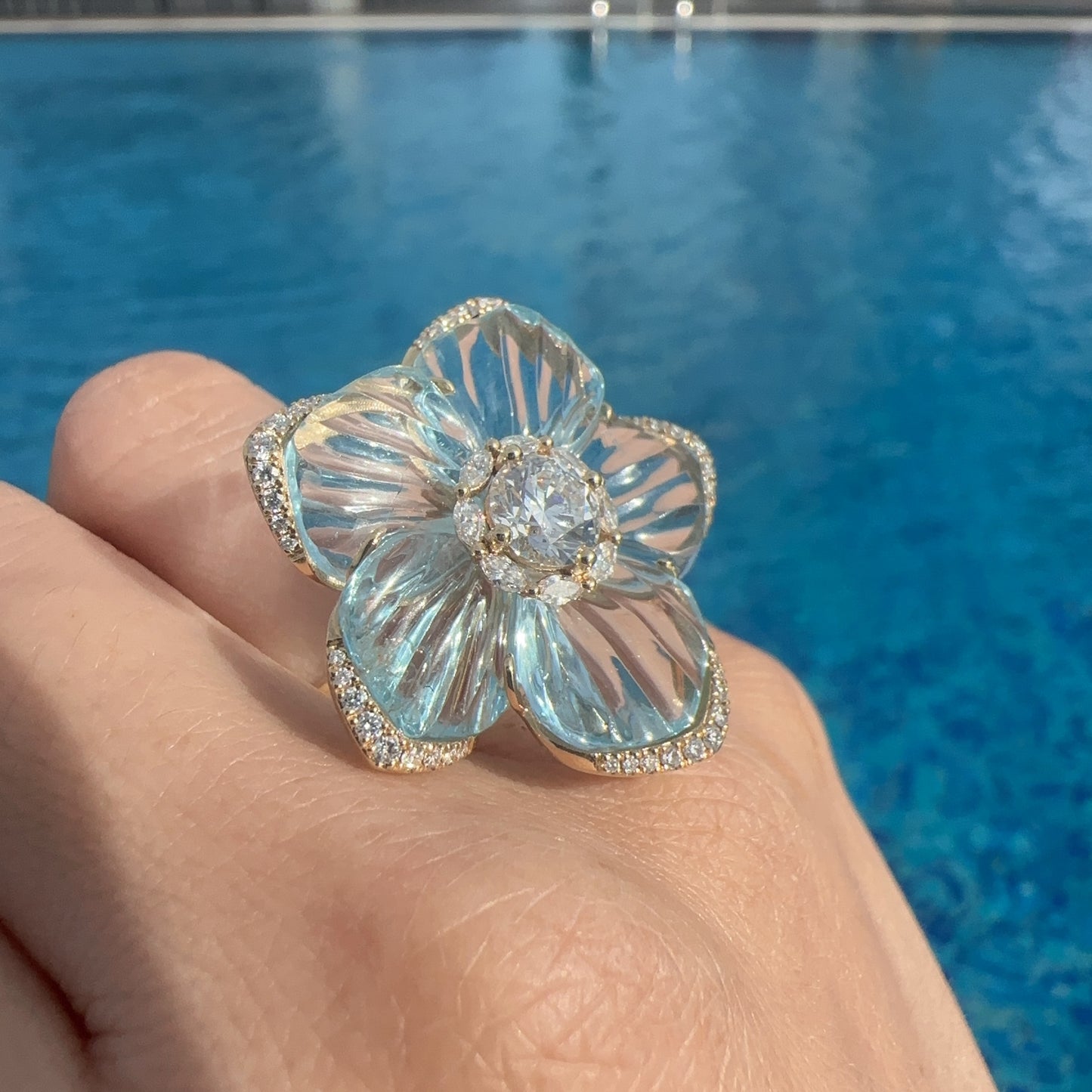 Topaz Diamond Ring Brooch Necklace Pendent