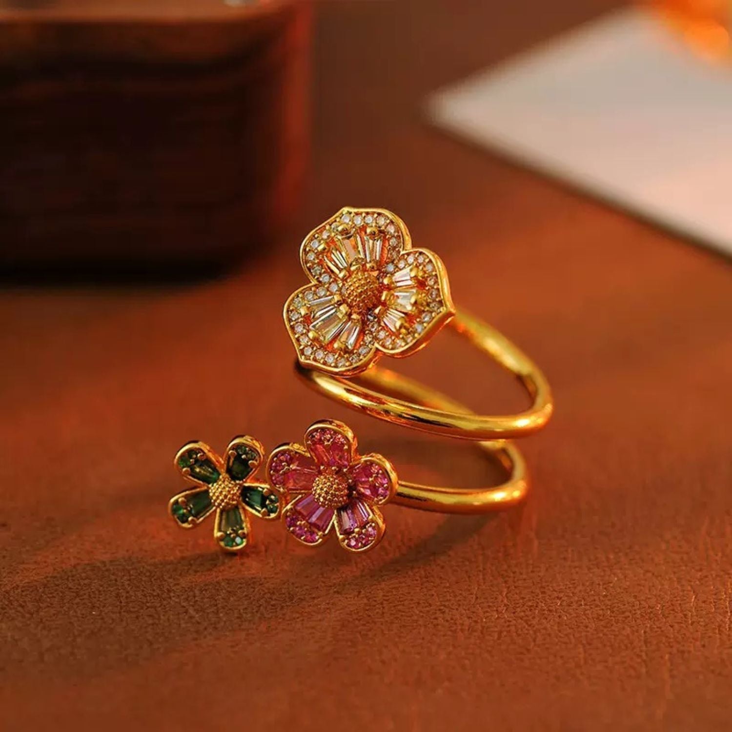 Blooming Garden Multi-Flower Wrap Ring