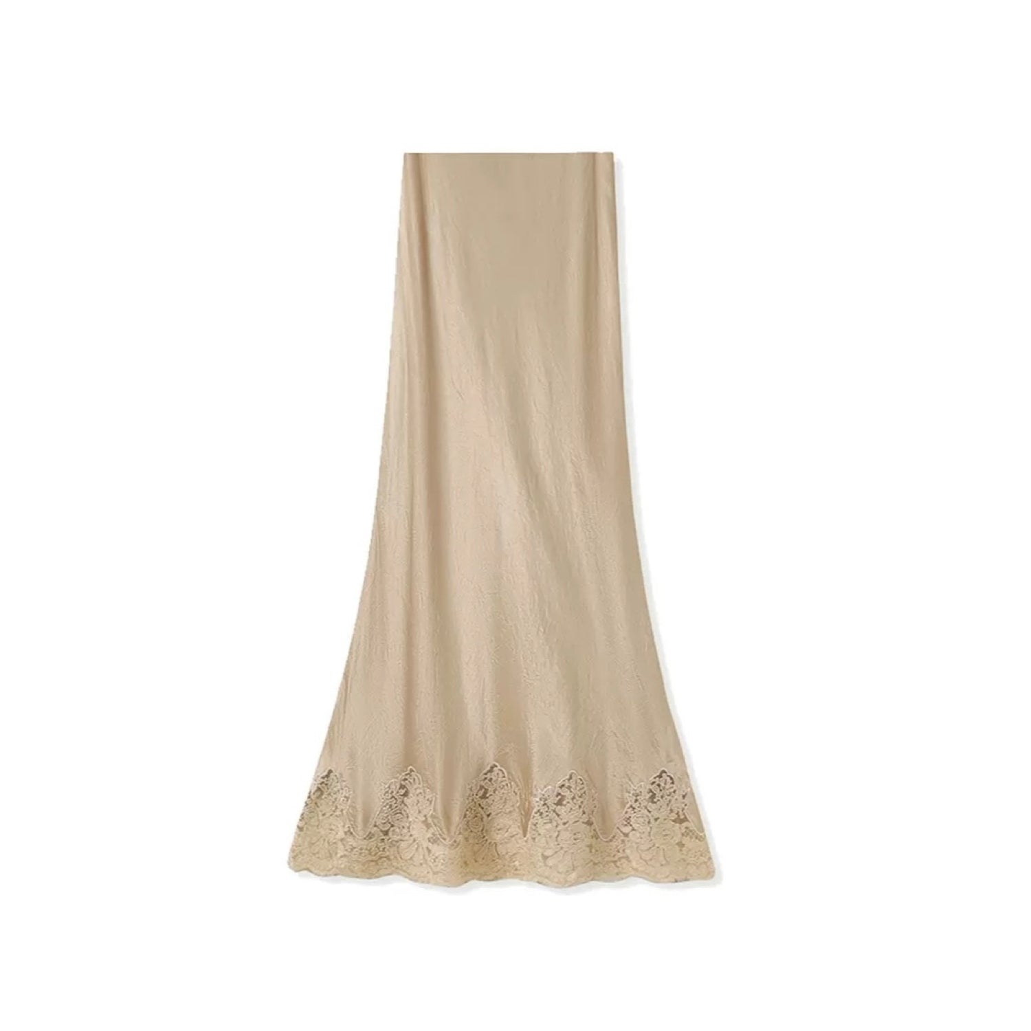 Embroidery Lace Luxury Fabric Midi Skirt