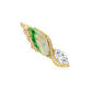 Angel Wing Jade Diamond 18K Gold Earring