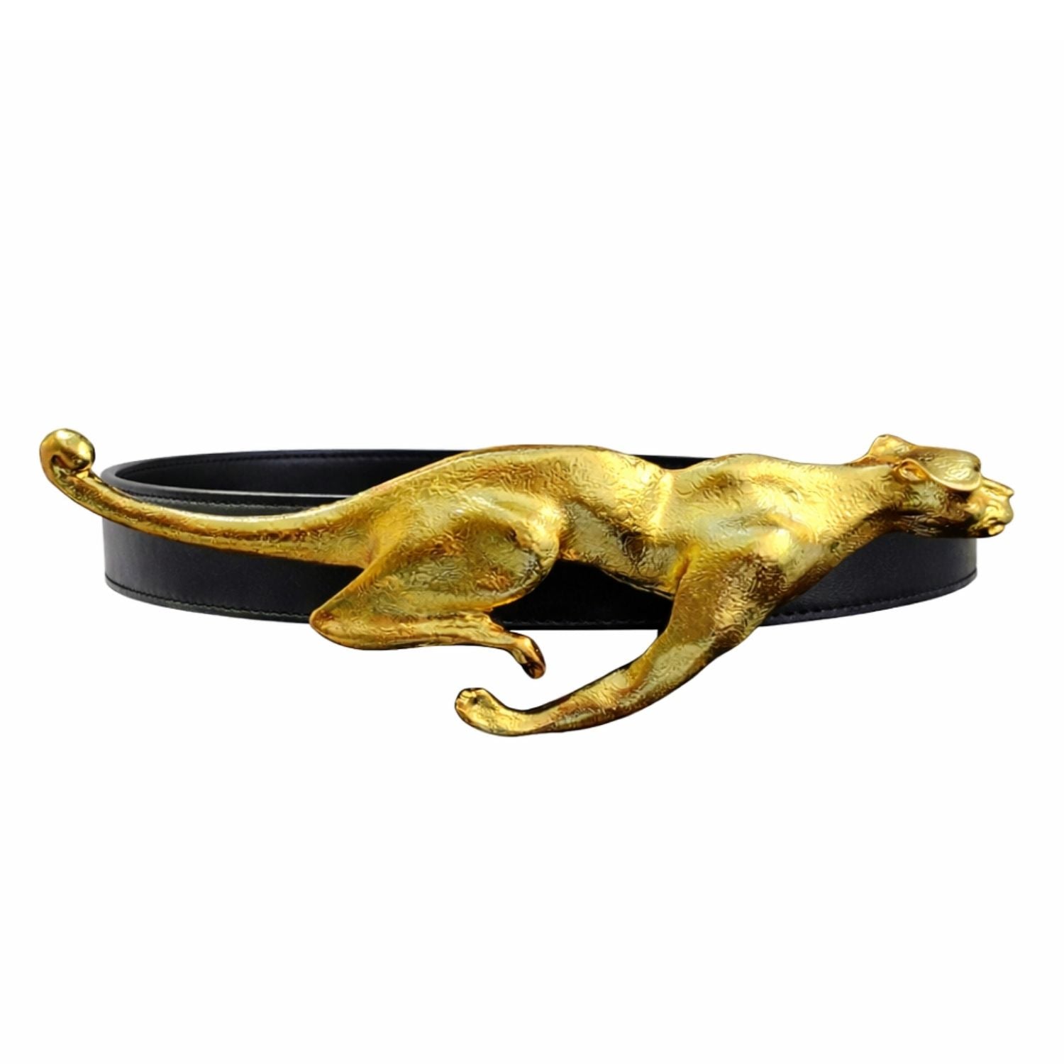 Golden Equestrian Style Leopard Belt