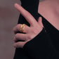 Natural Texture Tree Memory  Triple Layers Ring