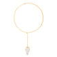 Natural White Crystal 18K Gold Plated Necklace Small