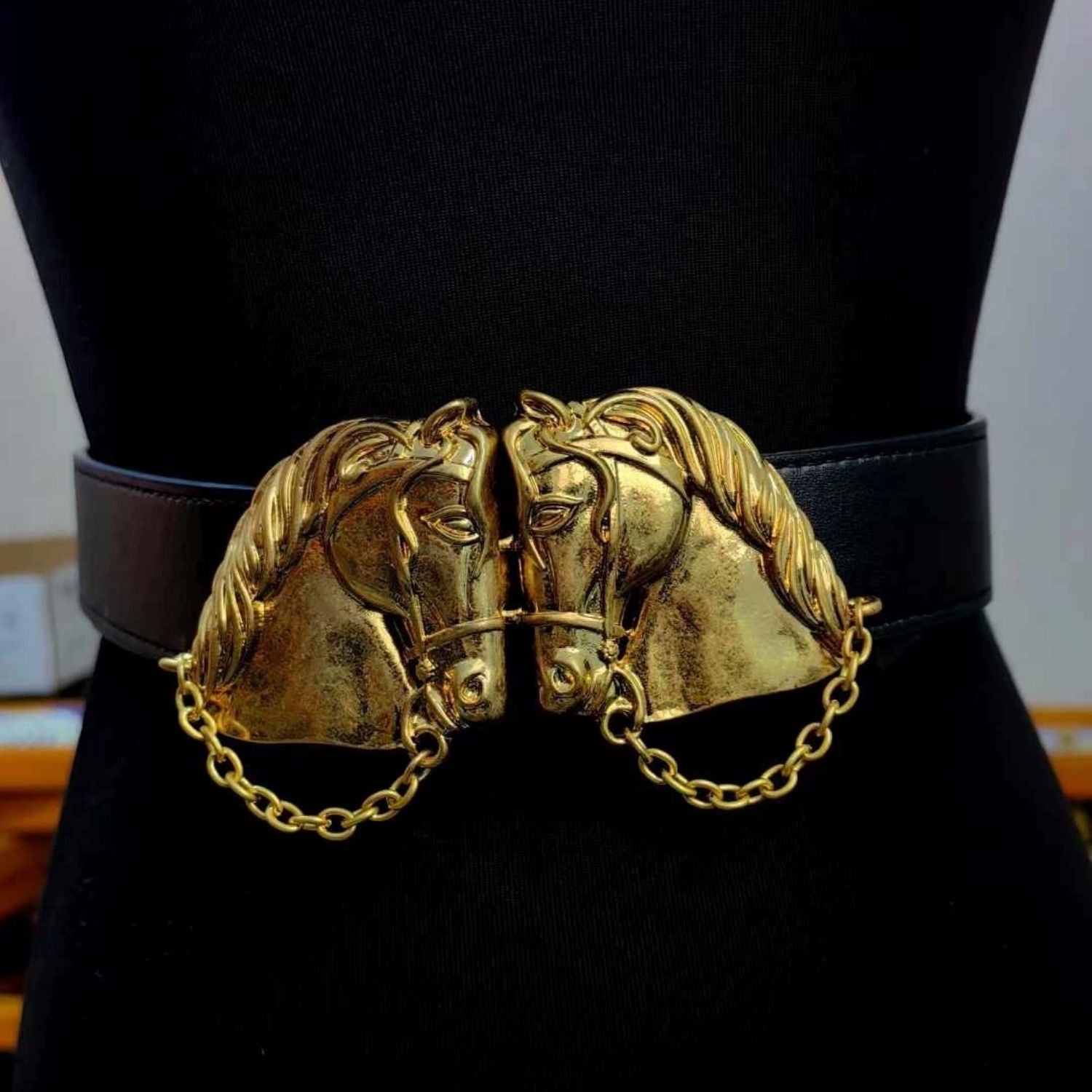 Golden Equestrian Style Horse Belt