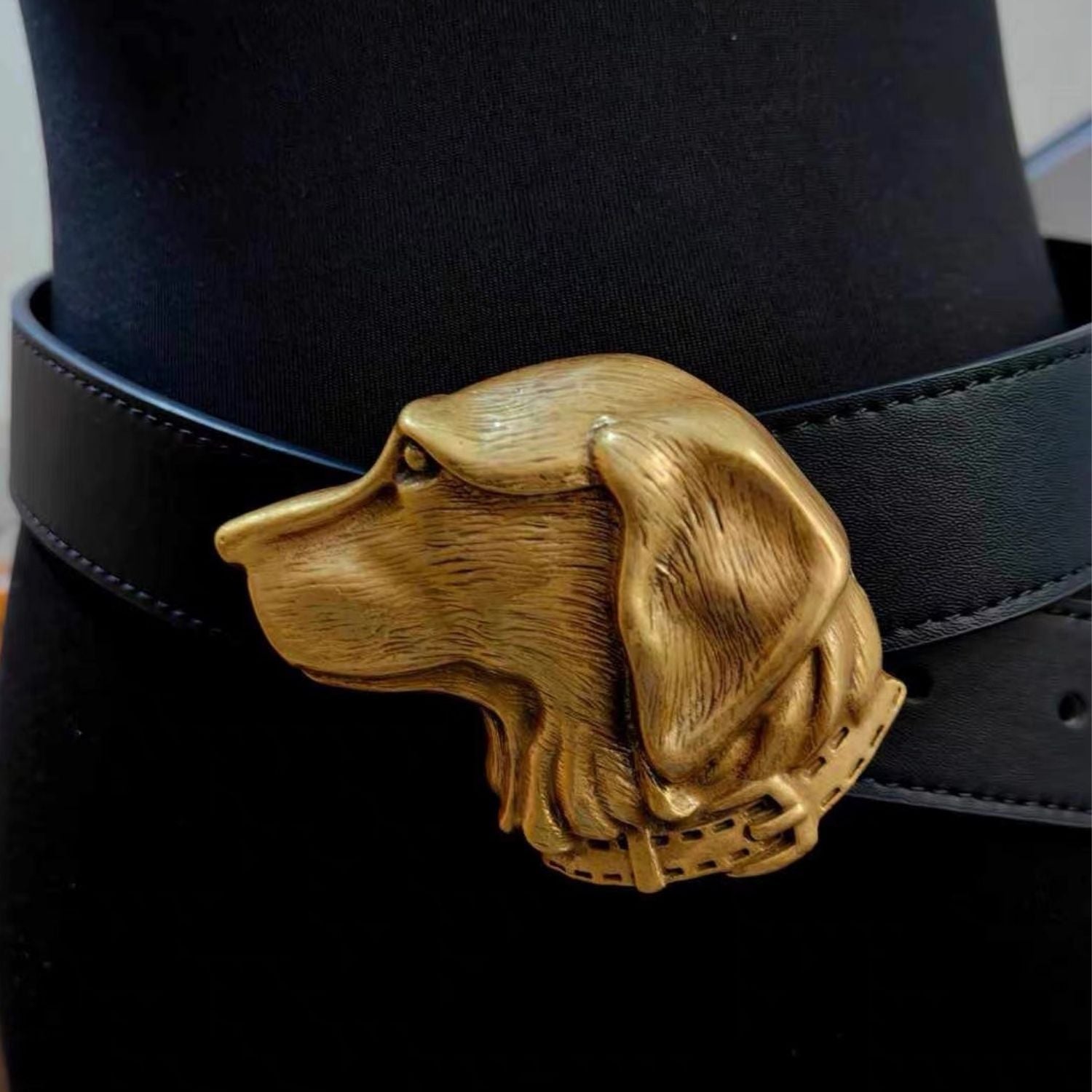 Golden Equestrian Style Dog Belt