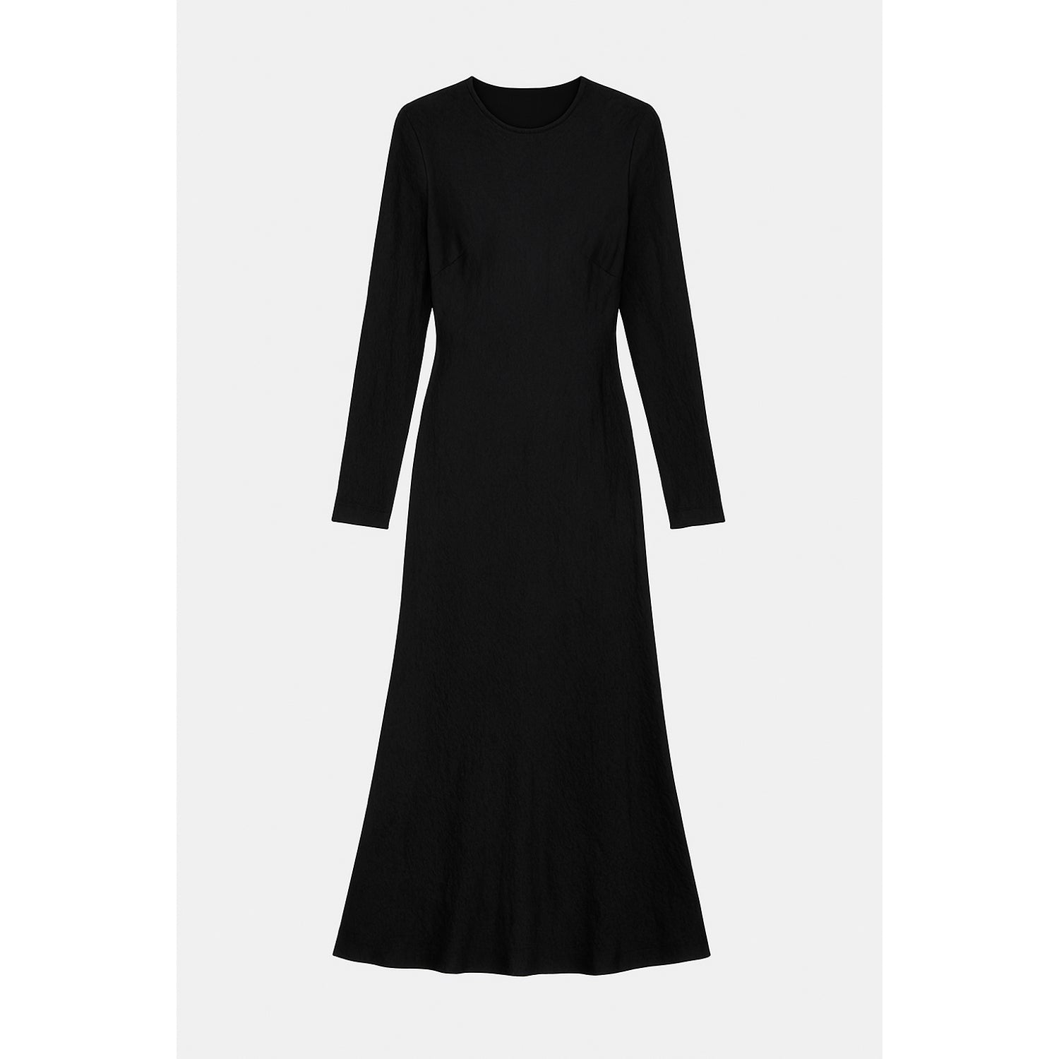 Timeless Chic Long Dress Long Sleeve Wrinkled Evening Dress Glamour Black