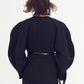 A-shape One Piece Dress With Balloon Sleeves