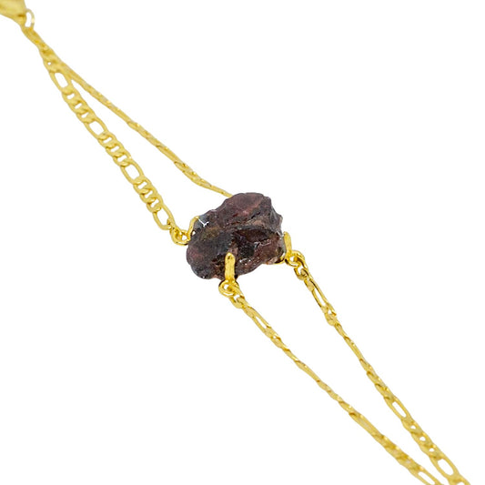 Elemental Birth Natural Garnet Bracelet Adjustable