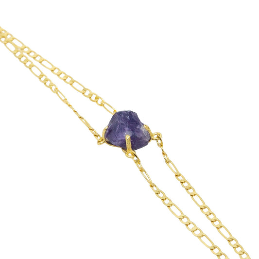 Elemental Birth Natural Amethyst Bracelet Adjustable