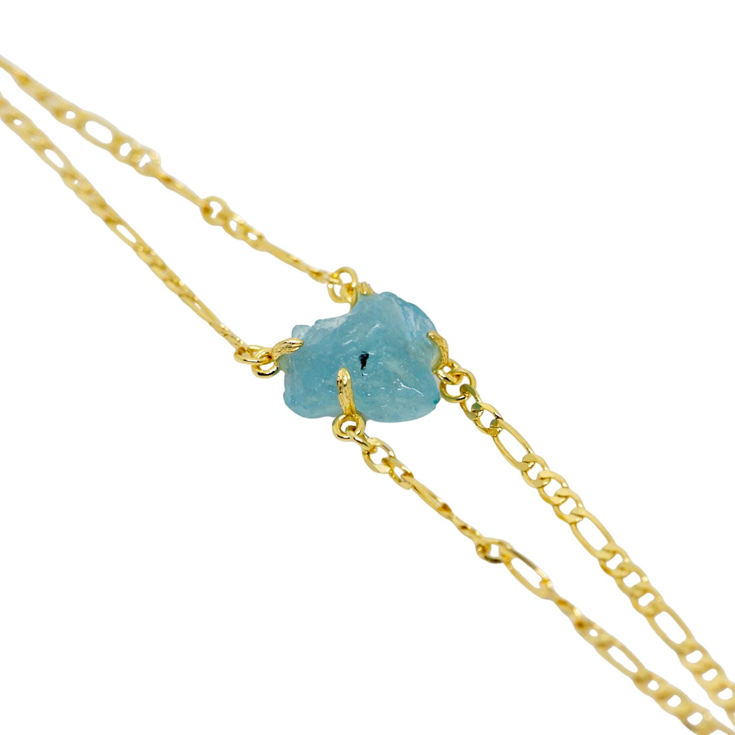 Elemental Birth Natural Aquamarine Adjustable Bracelet