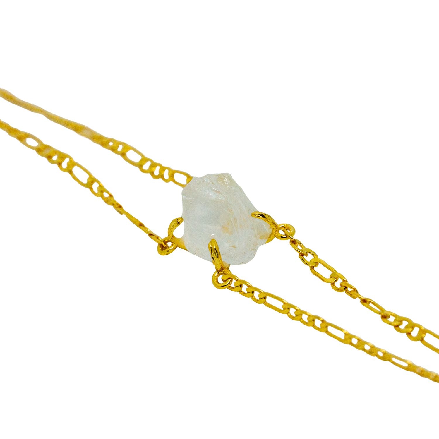 Elemental Birth Natural White Crystal Adjustable Bracelet