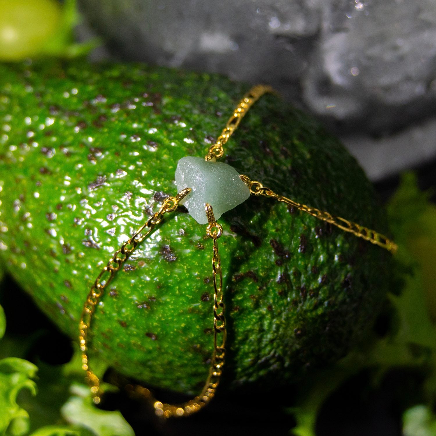 Elemental Birth Natural Jade Adjustable Bracelet