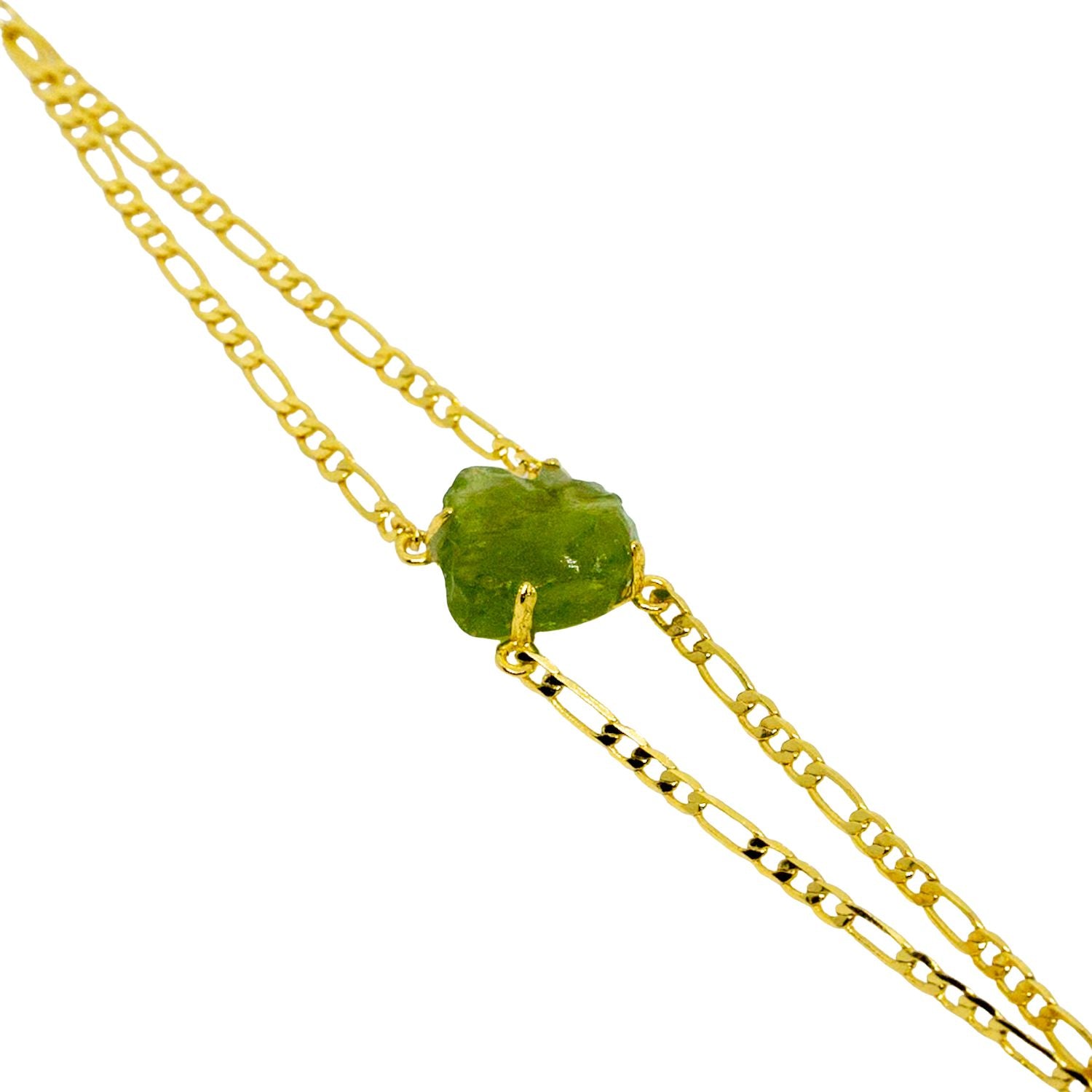 Elemental Birth Natural Peridot Adjustable Bracelet