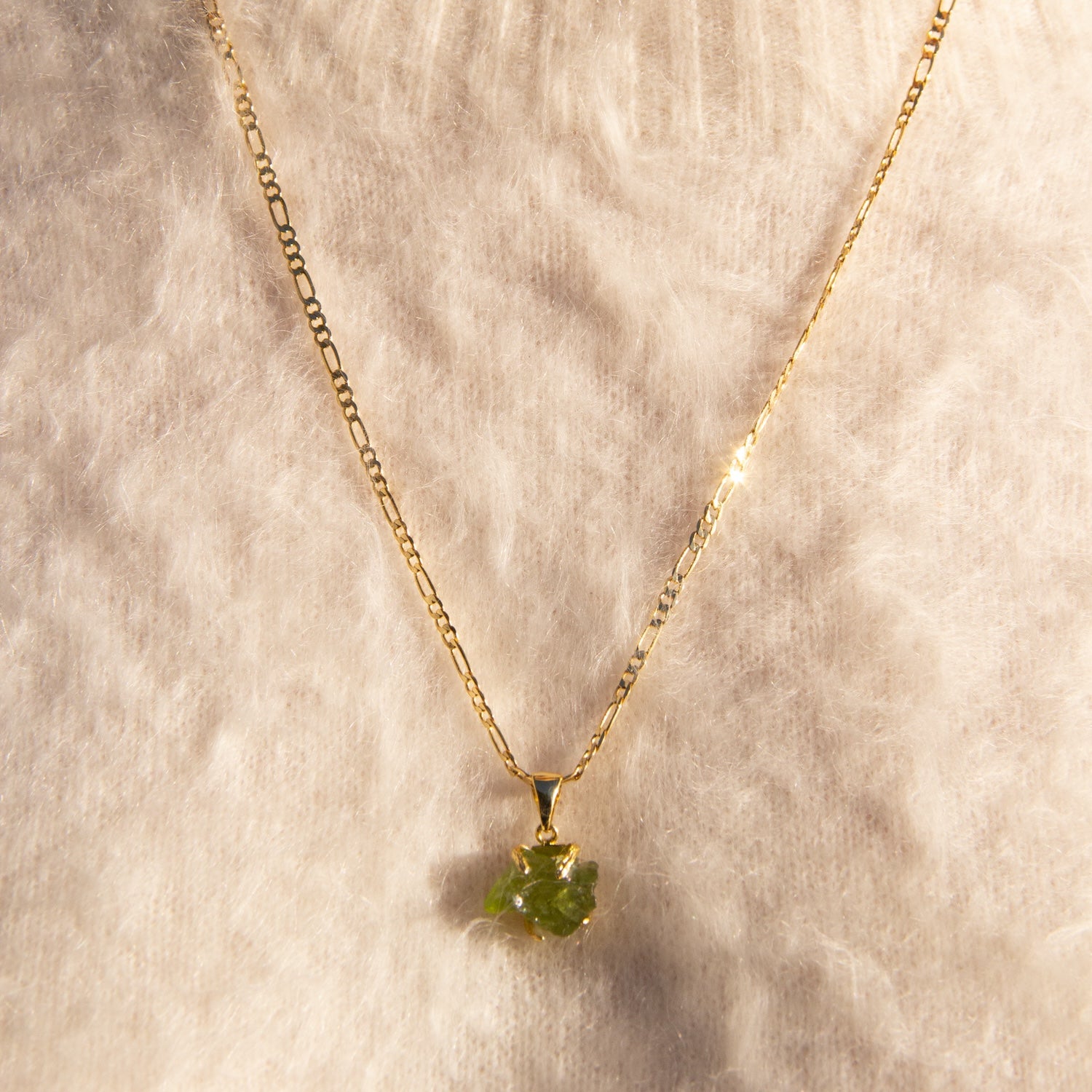 Elemental Birth Natural Peridot Pendent Adjustable Necklace