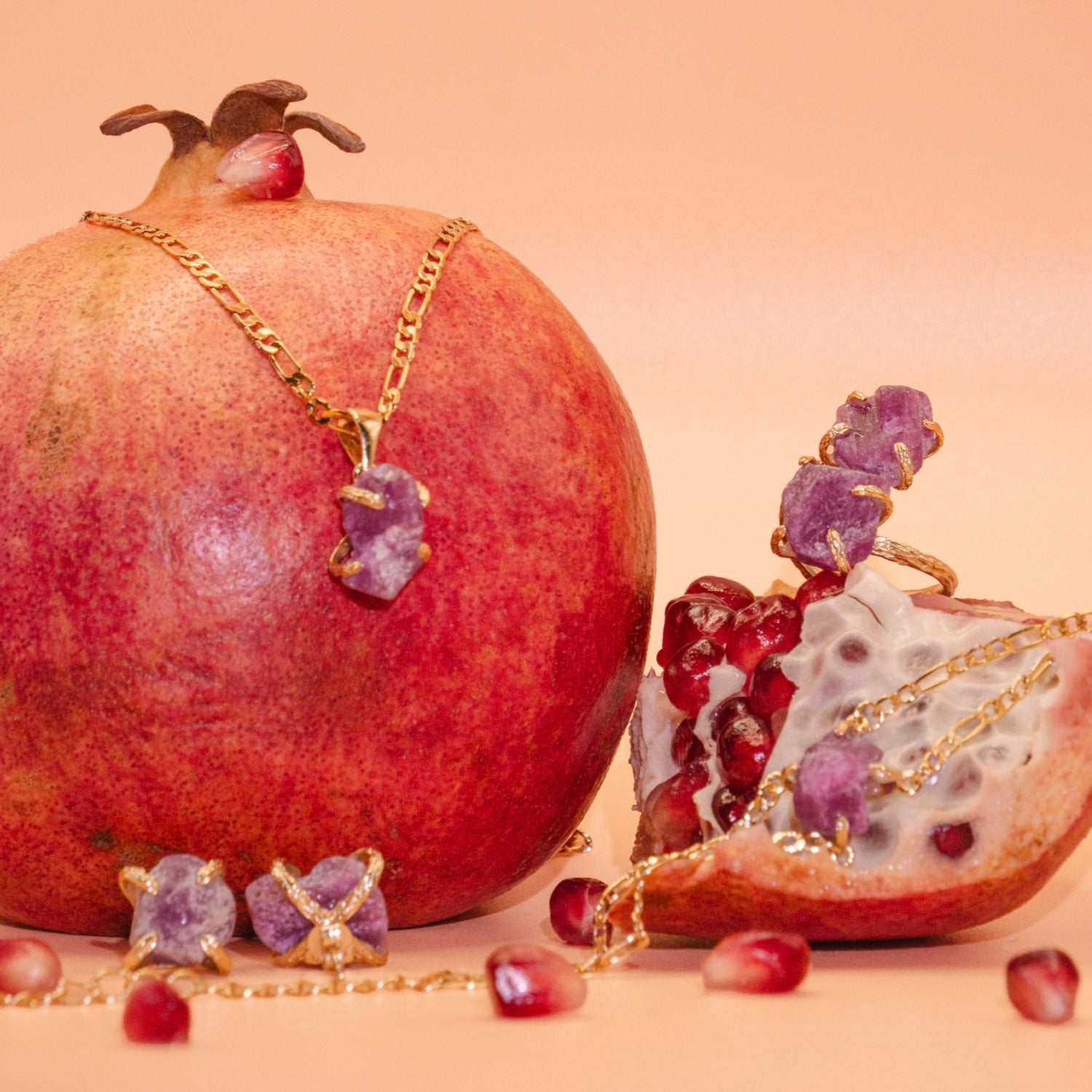 Elemental Birthstone Natural Ruby Adjustable Bracelet