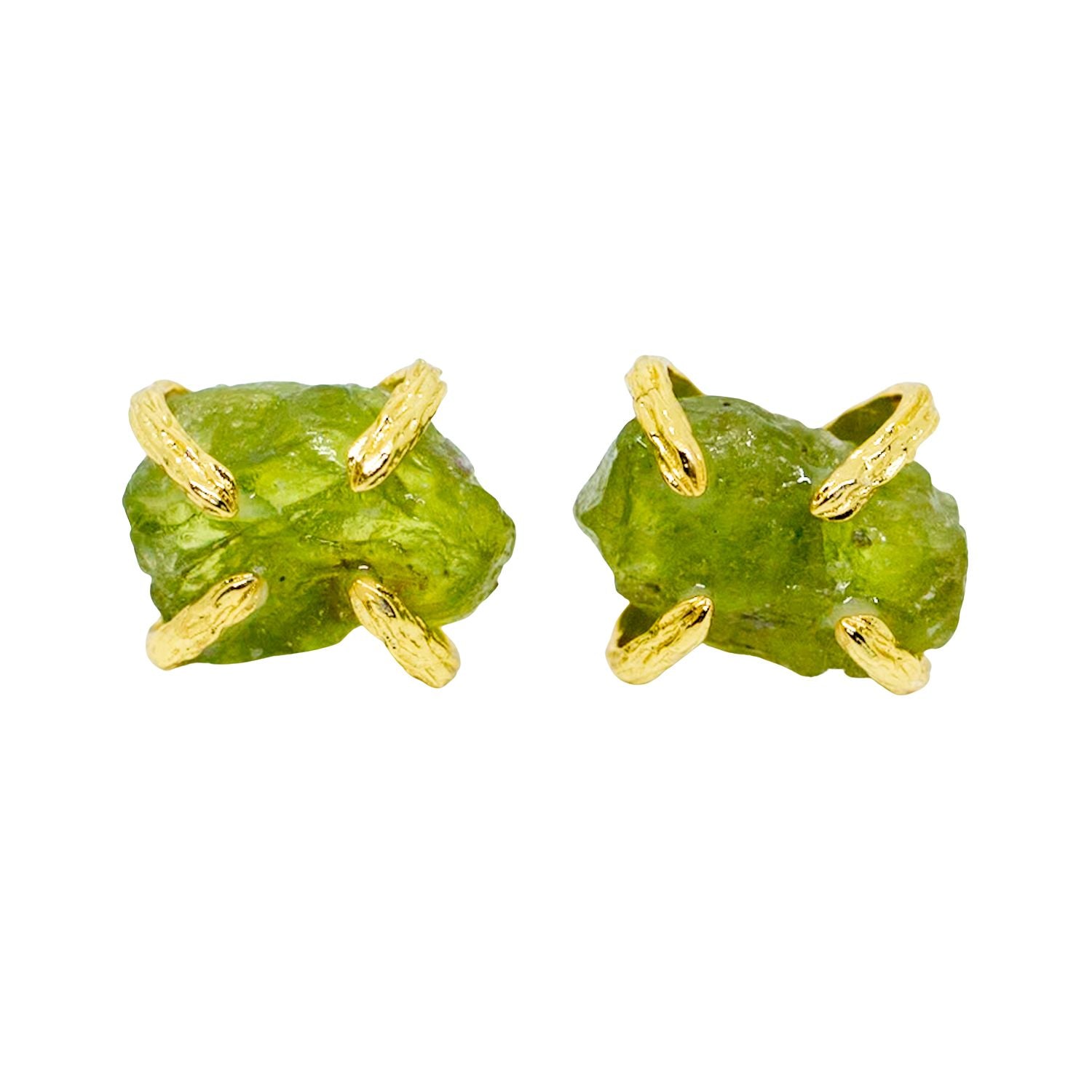 Elemental Birth Natural Peridot Stud Earrings for Gifting Girlfriend
