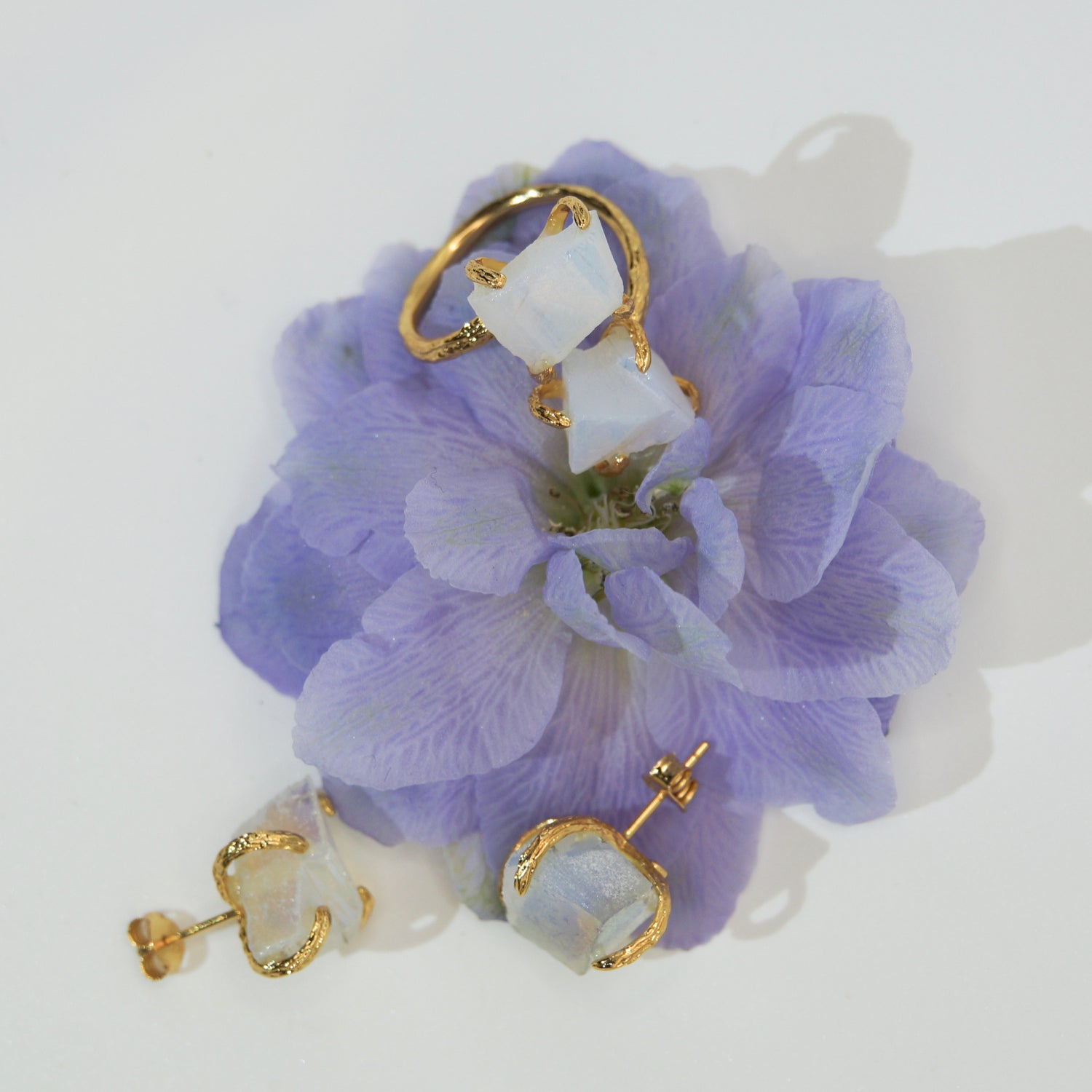 Elemental Birth Natural Opal Stud Earrings