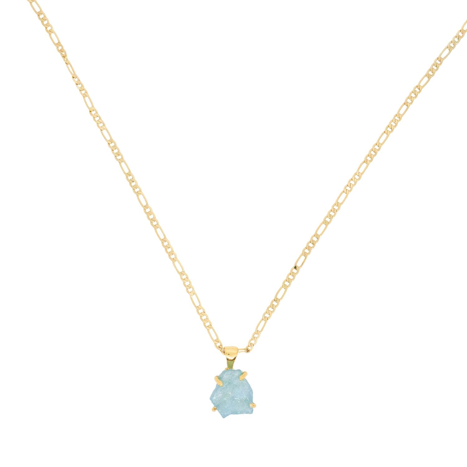 Elemental Birth Aquamarine Pendant Necklace