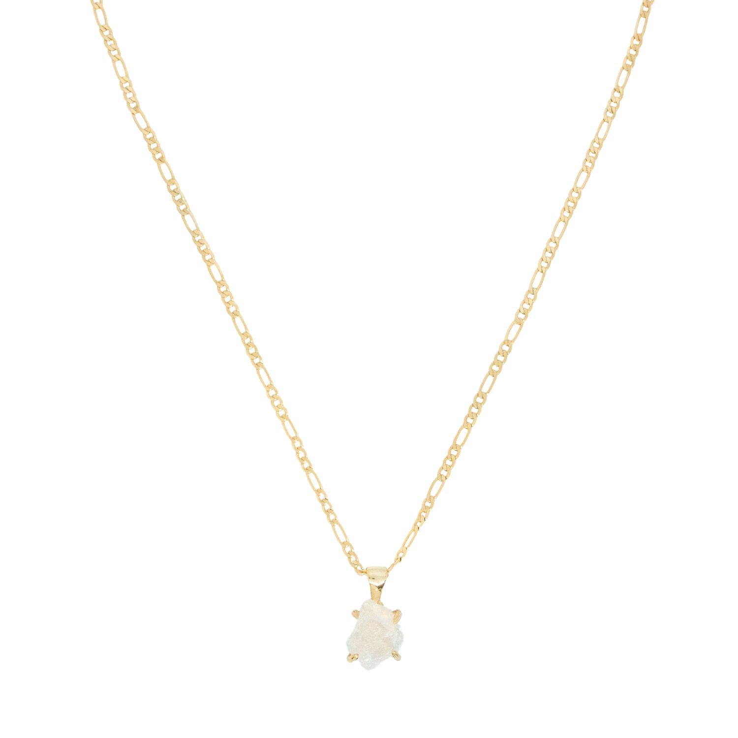 Elemental Birth Natural White Crystal Pendant Necklace