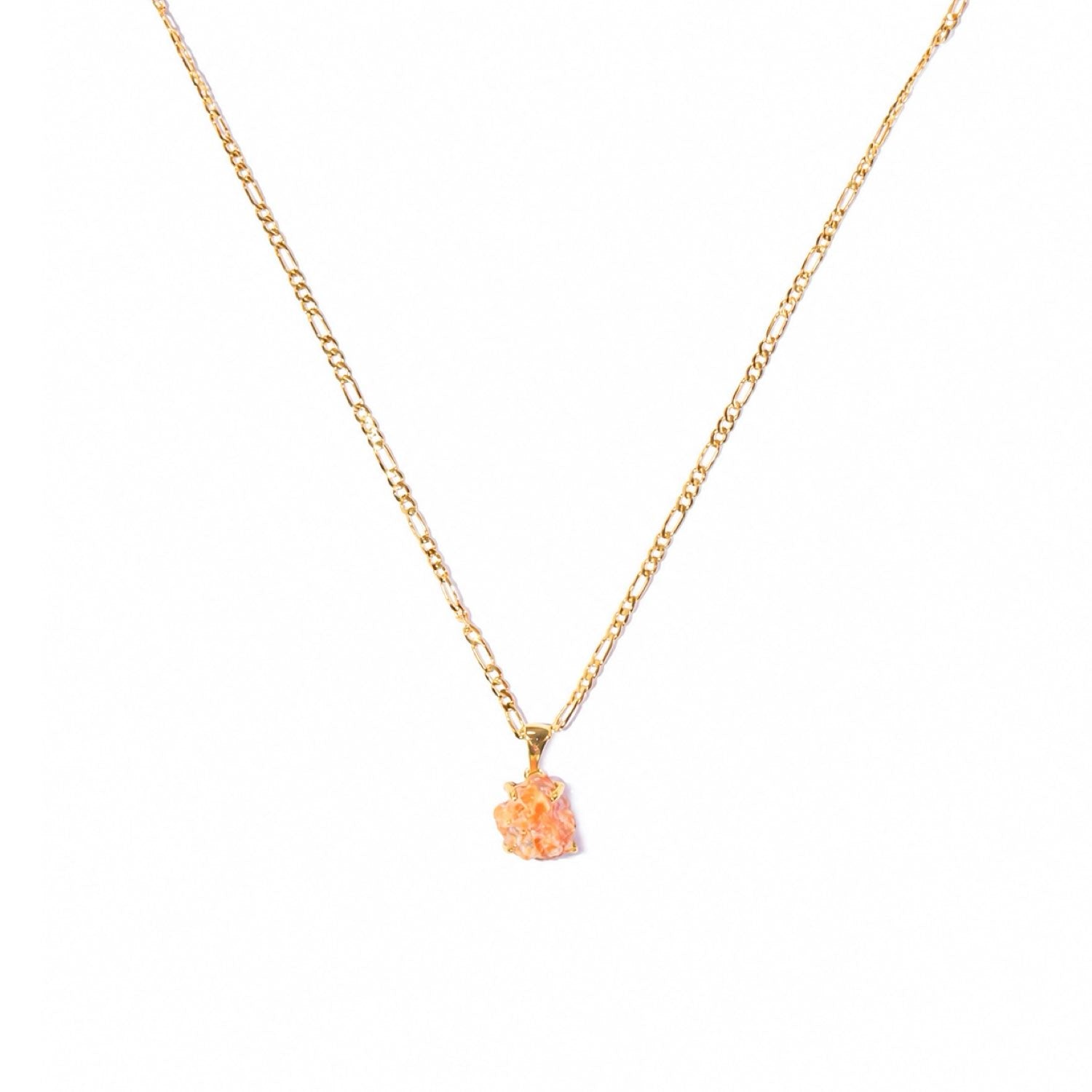 Elemental Birth Sunstone Pendant Necklace