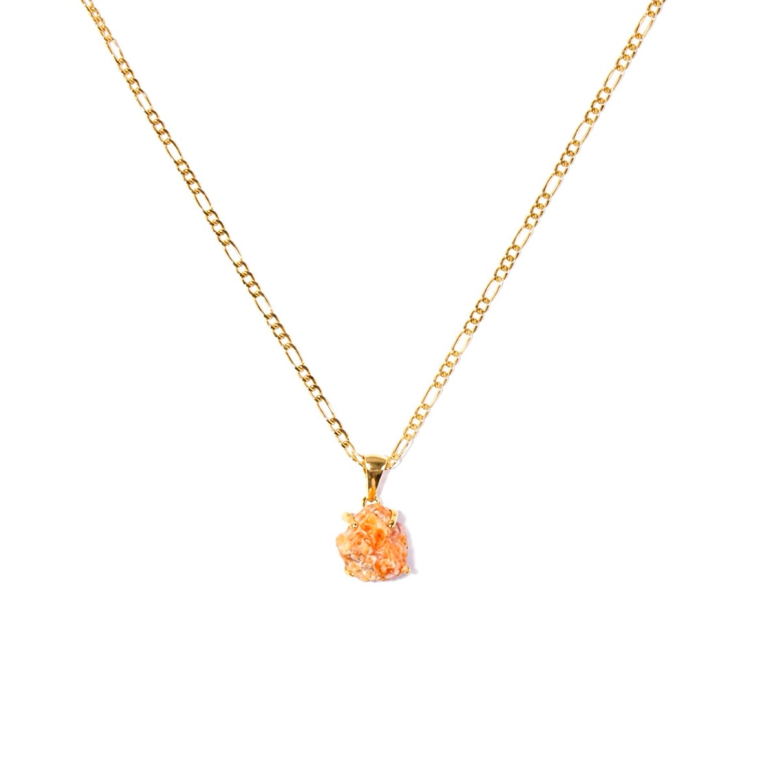 Elemental Birth Sunstone Pendant Necklace